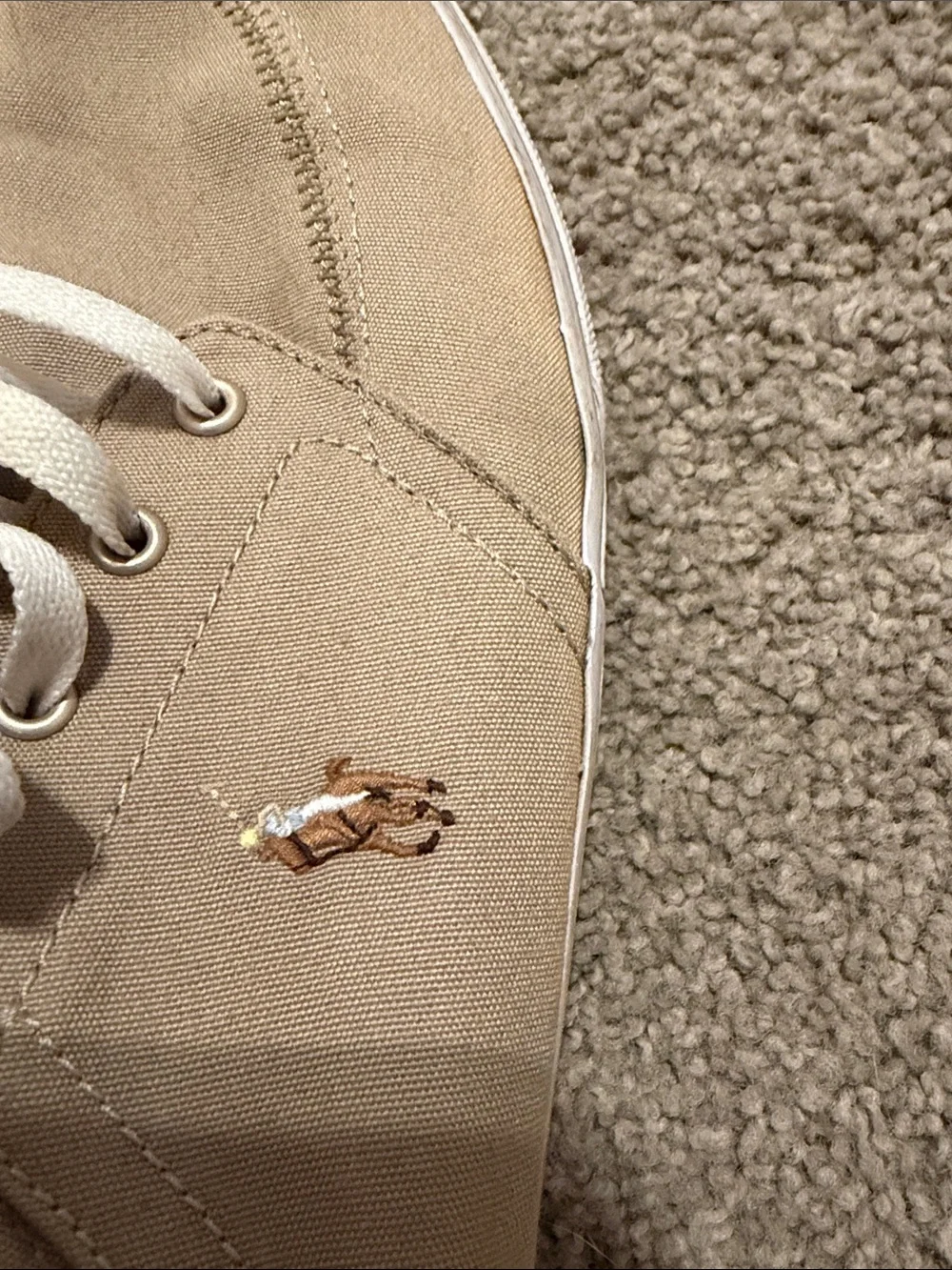 Polo by Ralph Lauren Tan Canvas Low-Top Sneakers